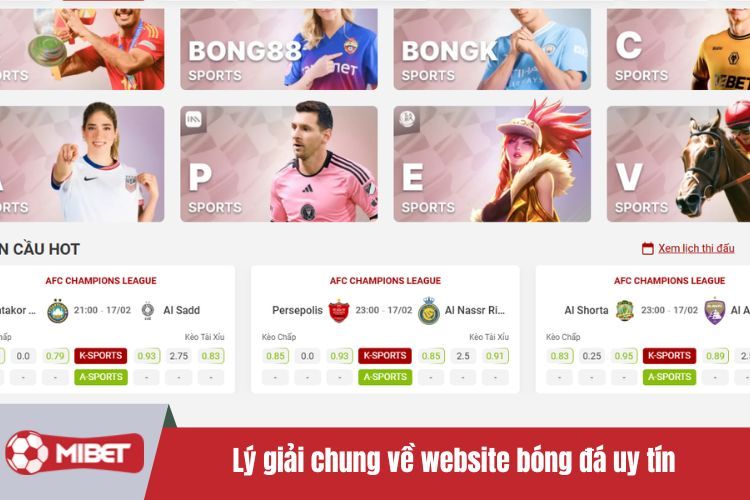 Lý giải chung về website bóng đá uy tín